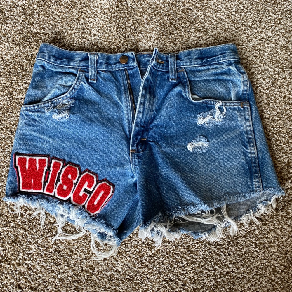 Wisconsin Badgers Custom Made Jean Shorts